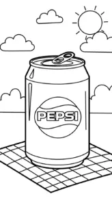 tải hình tô màu Pepsi cho bé 4 tuổi