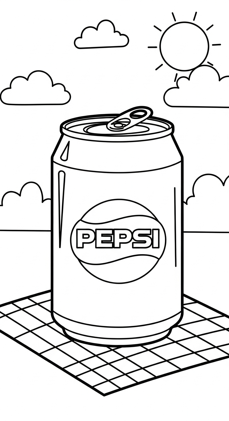tải hình tô màu Pepsi cho bé 4 tuổi