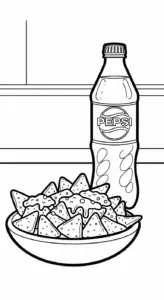 tranh tô màu Pepsi cho bé