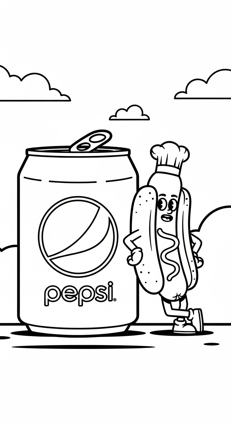 in hình Pepsi cho bé tập tô