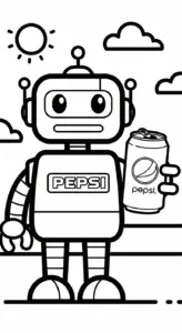 tải file tranh tô màu Pepsi
