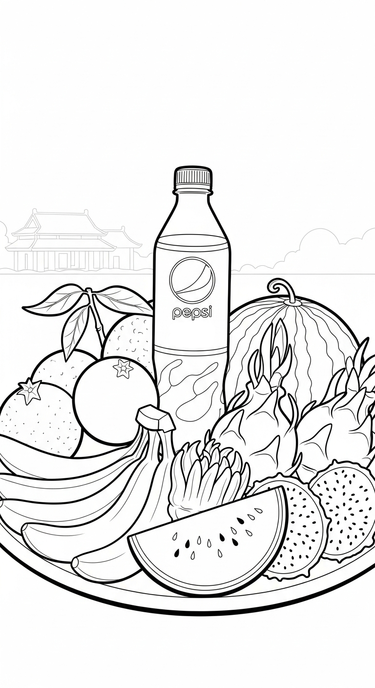 tranh tô màu Pepsi cho bé 6 tuổi miễn phí