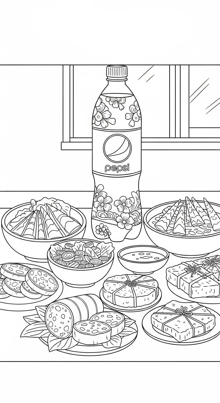 hình tô màu Pepsi cho bé 3 tuổi miễn phí 1