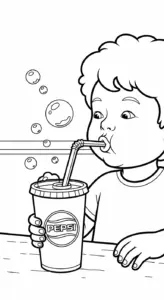 in tranh tô màu Pepsi cho bé 4 tuổi