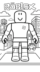 file hình tô màu Roblox cho bé in