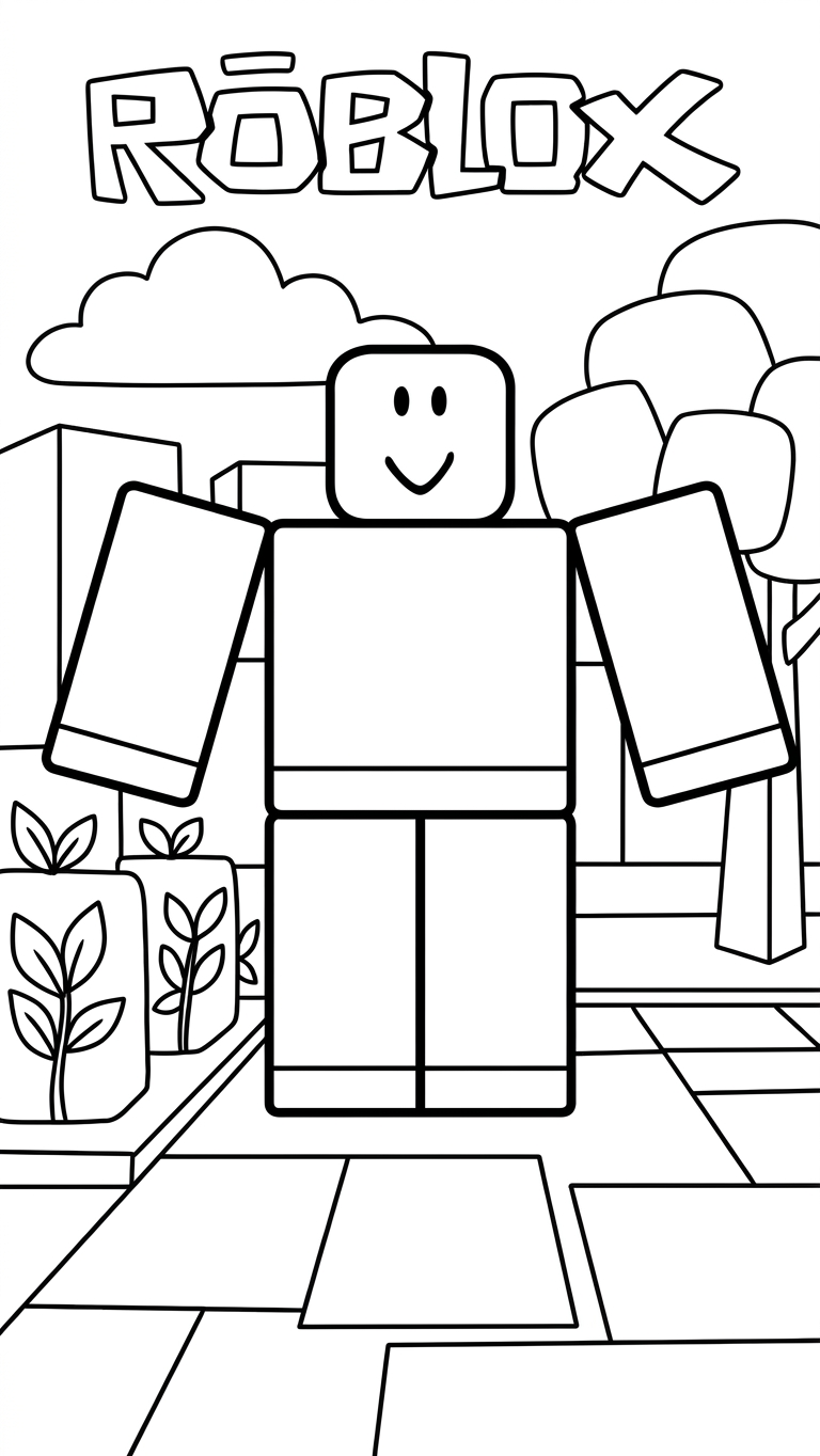 tải hình tô màu Roblox cho bé 1