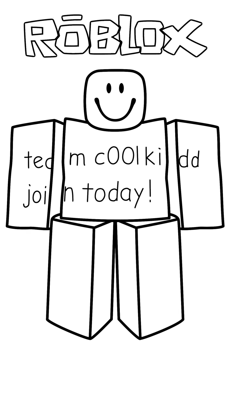 tranh tô màu Roblox cho bé 6 tuổi miễn phí
