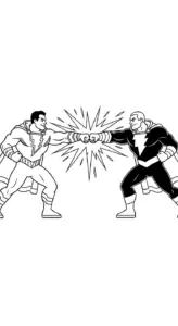 tranh tô màu Shazam cho bé 5 tuổi miễn phí