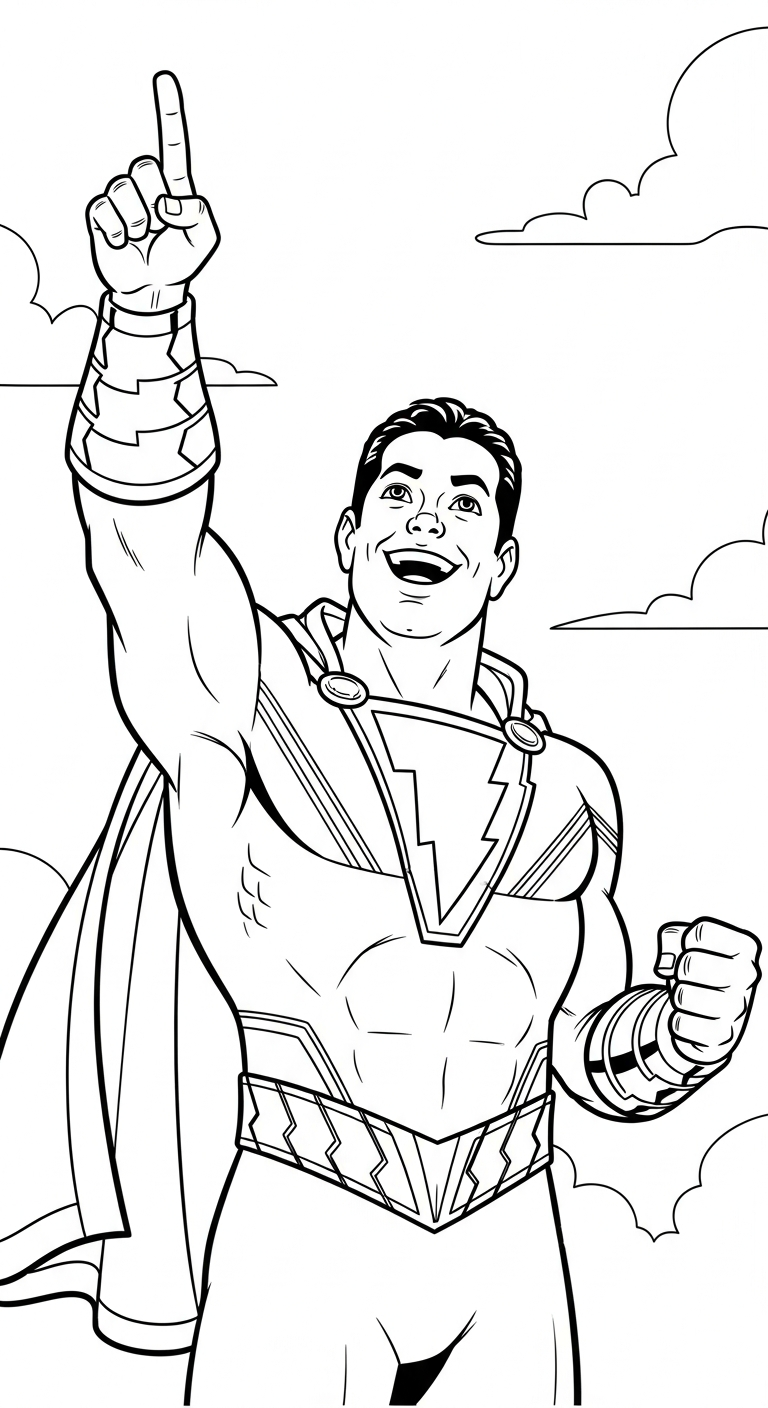 tranh tô màu Shazam pdf 1