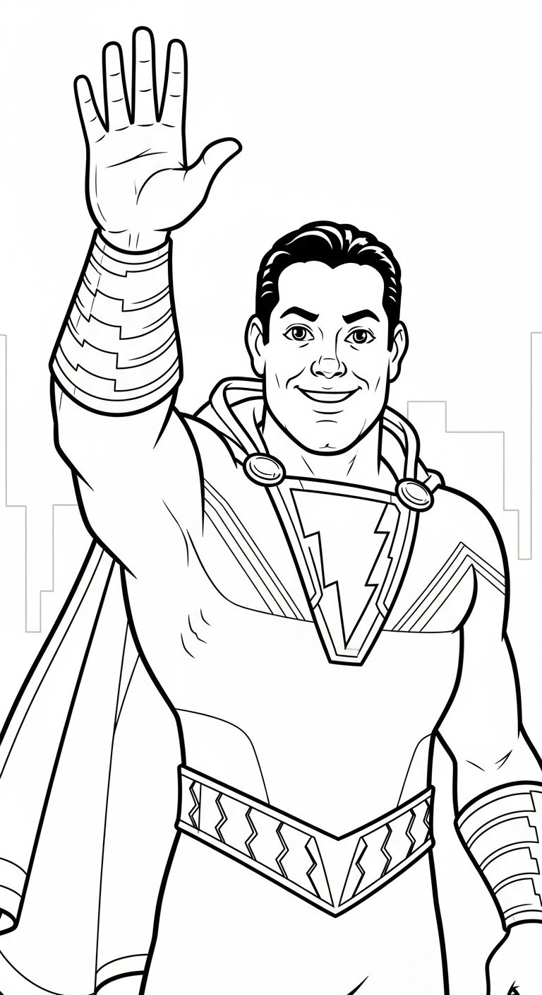 tranh tô màu Shazam pdf 2
