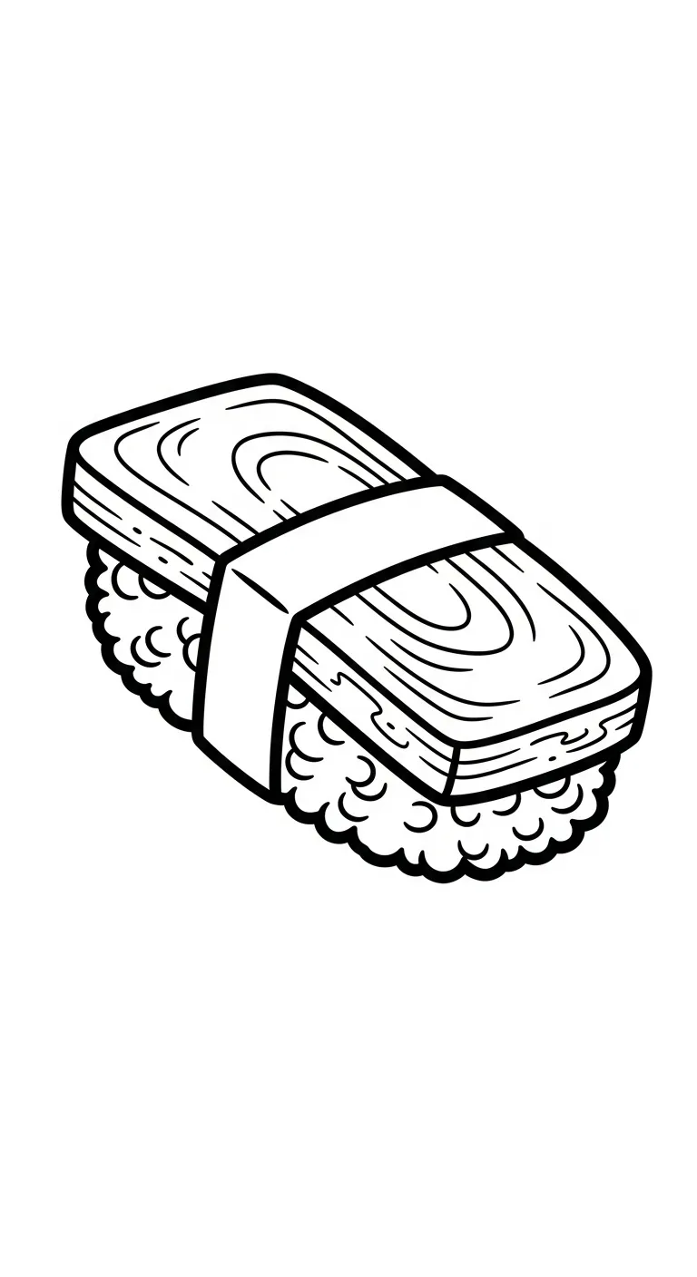 tranh tô màu tranh tô màu Sushi cho bé mới nhất