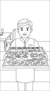 tải hình tô màu tranh tô màu Sushi cho bé 8 tuổi
