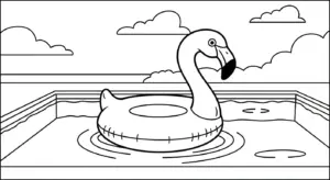hình tô màu bể bơi cho bé 3 tuổi miễn phí