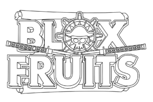 in hình tô màu blox fruits miễn phí