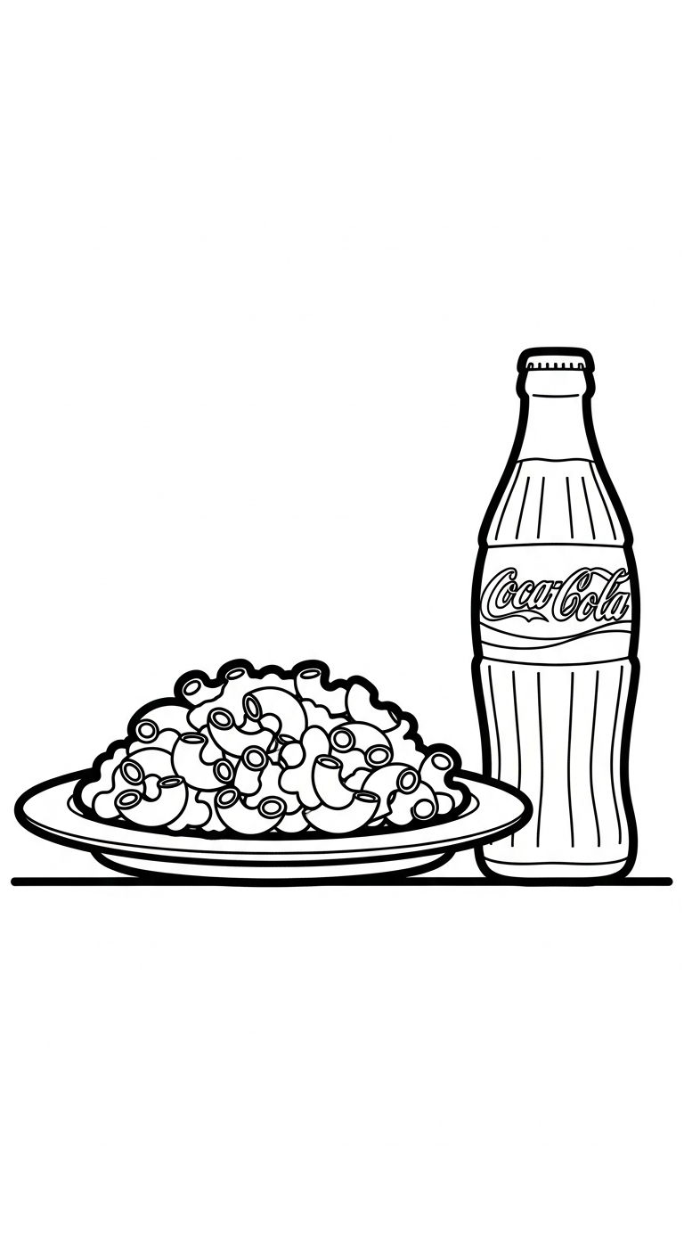 hình tô màu coca cola cho trẻ em