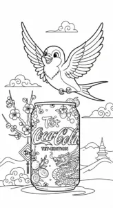 tranh tô màu coca cola cho bé 6 tuổi miễn phí