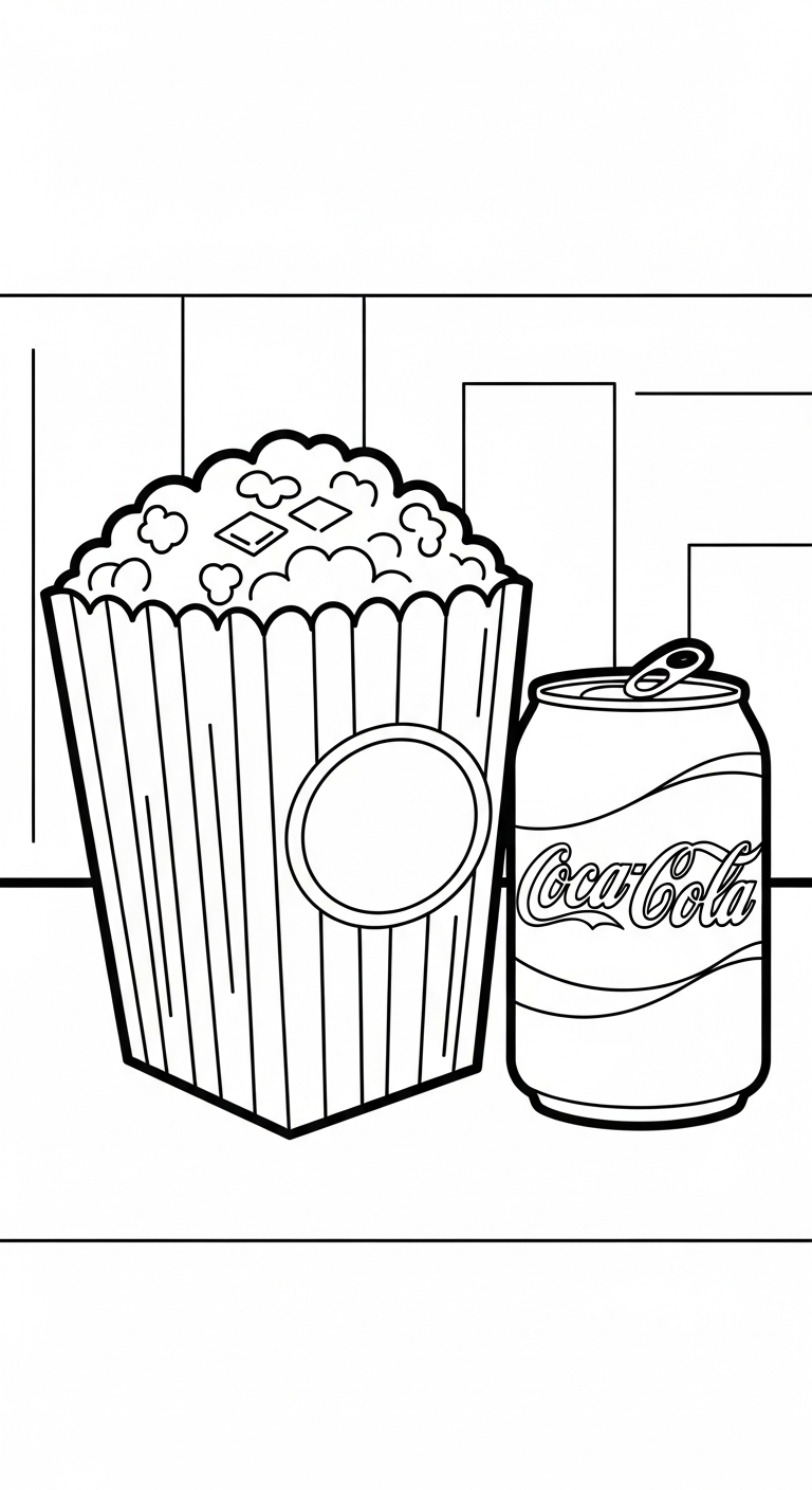 in hình tô màu coca cola