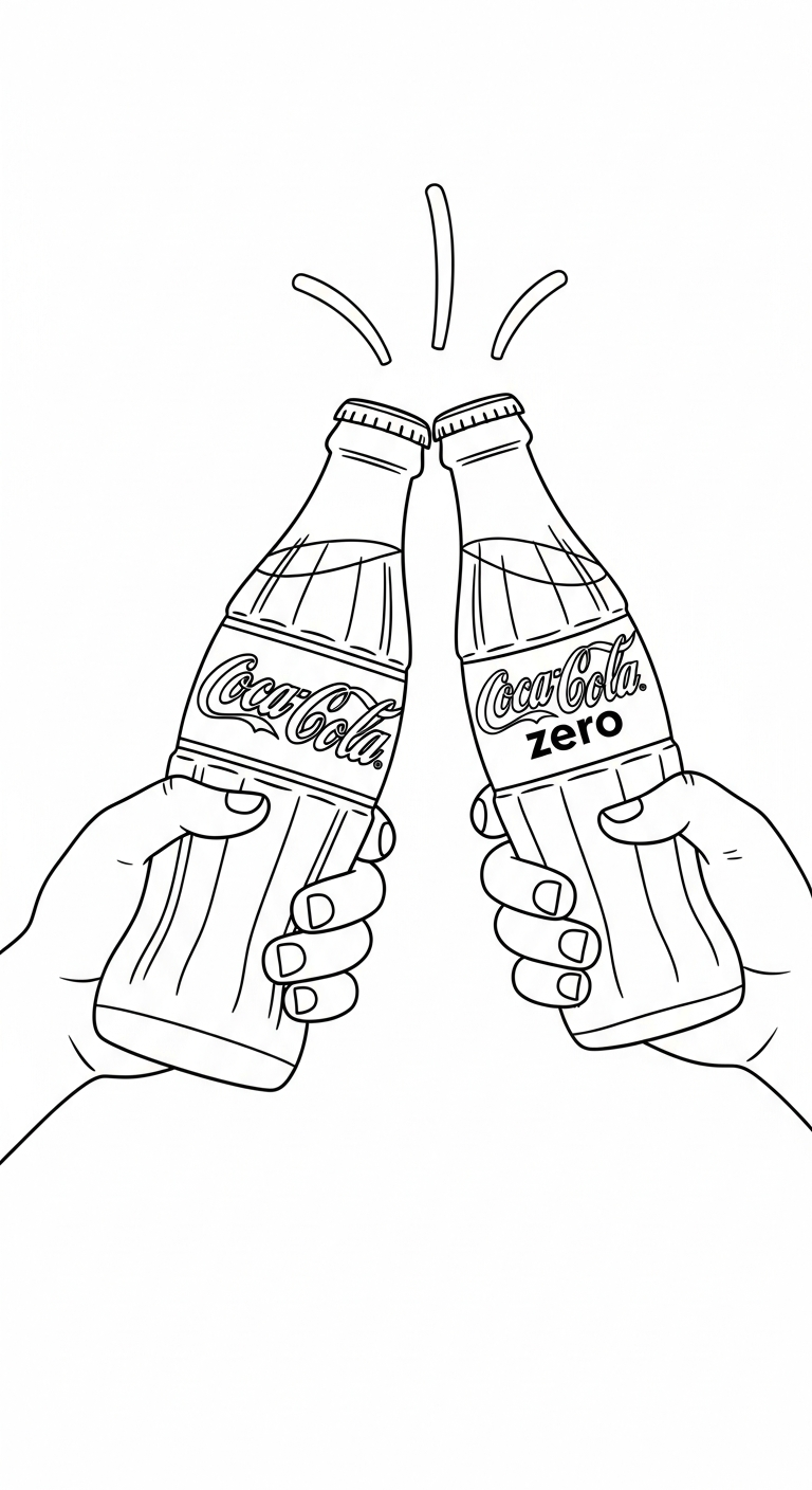 hình tô màu coca cola cho bé tải miễn phí