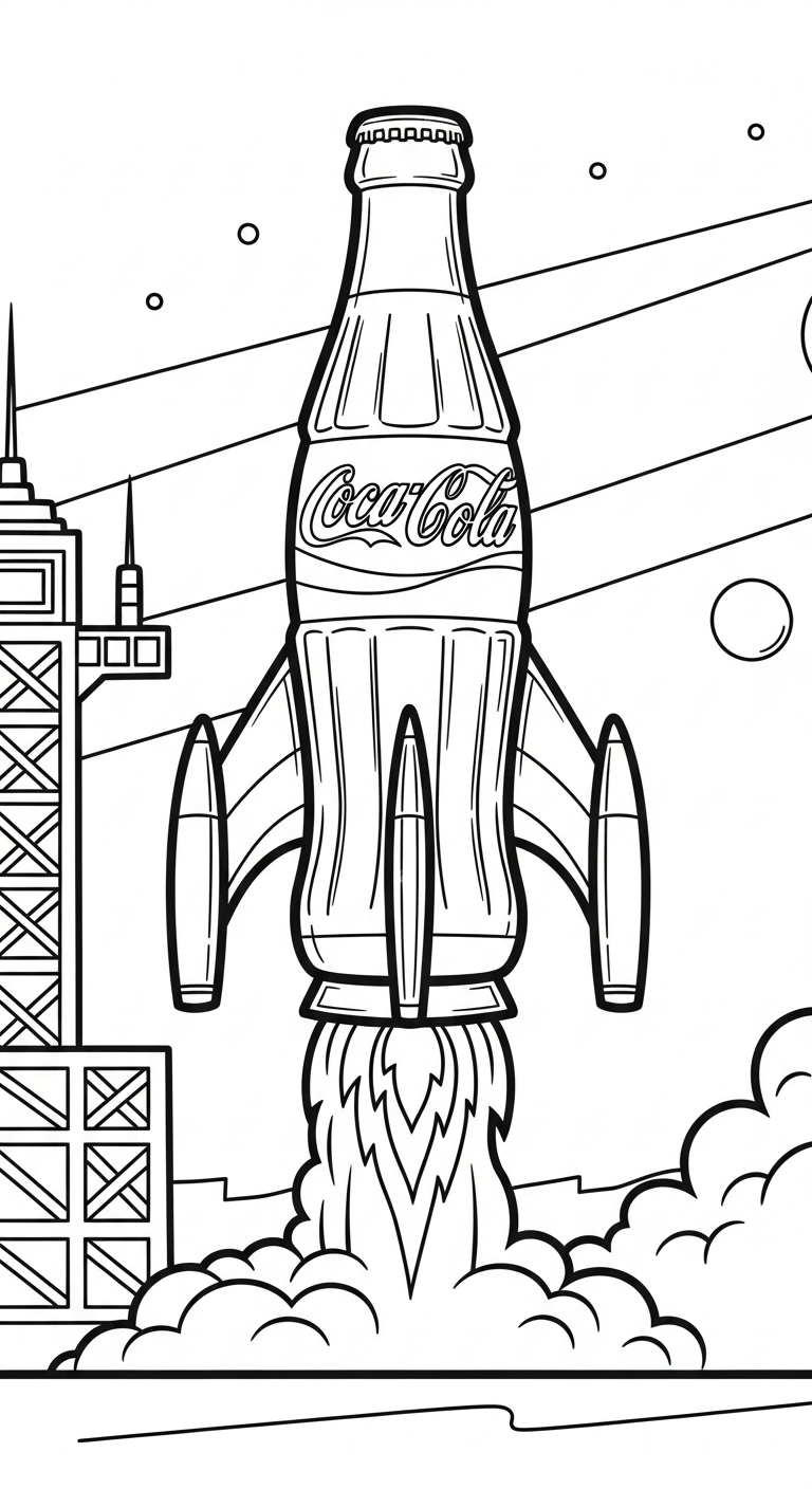 hình tô màu coca cola cho bé