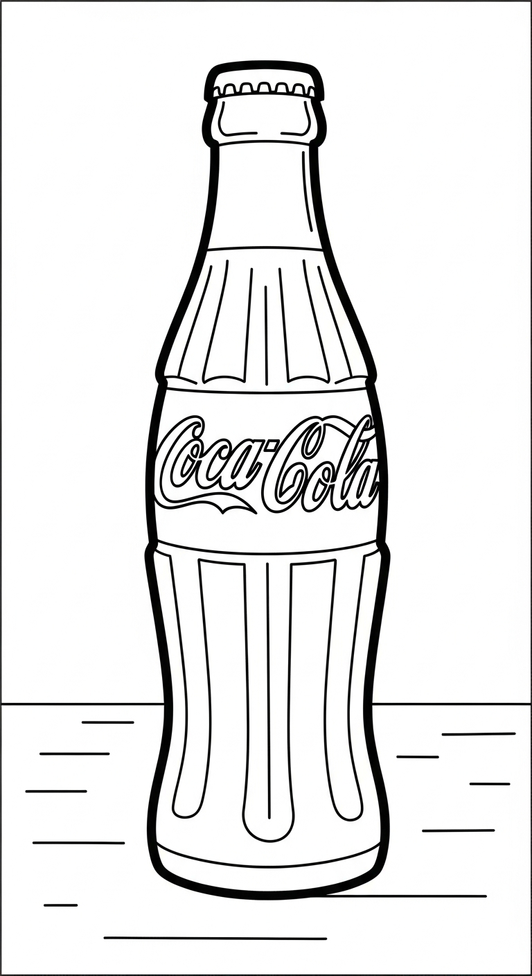 tranh tô màu coca cola cho bé 7-8 tuổi
