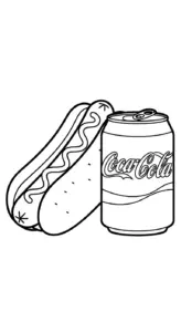 hình tô màu coca cola cho bé 5 tuổi