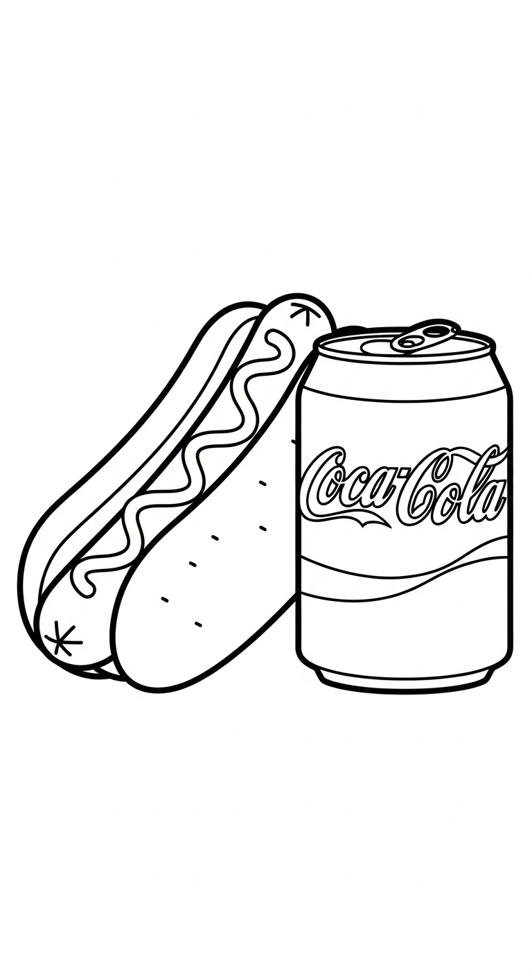 hình tô màu coca cola cho bé 5 tuổi