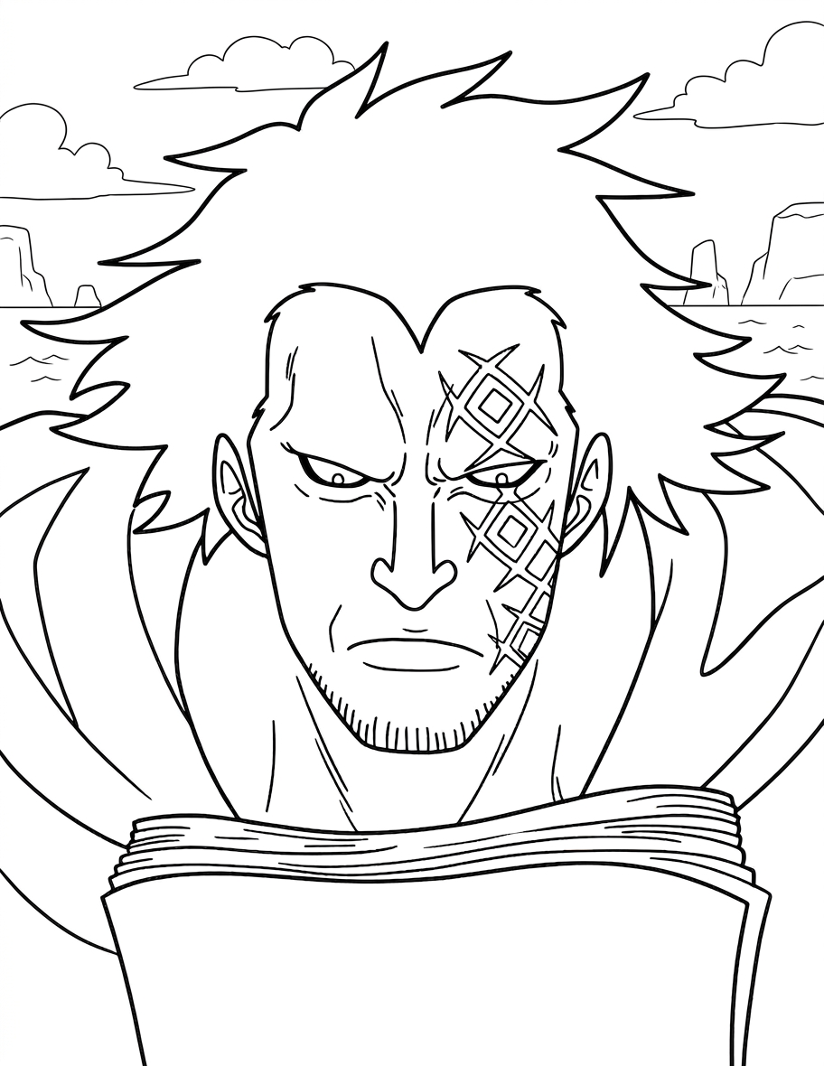 in tranh tô màu one piece cho bé 5 tuổi
