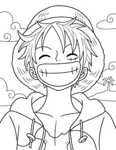 in tranh tô màu one piece cho bé 3 tuổi