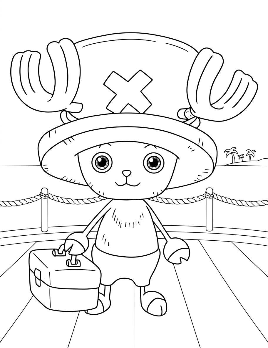 in tranh tô màu one piece cho bé 7 tuổi