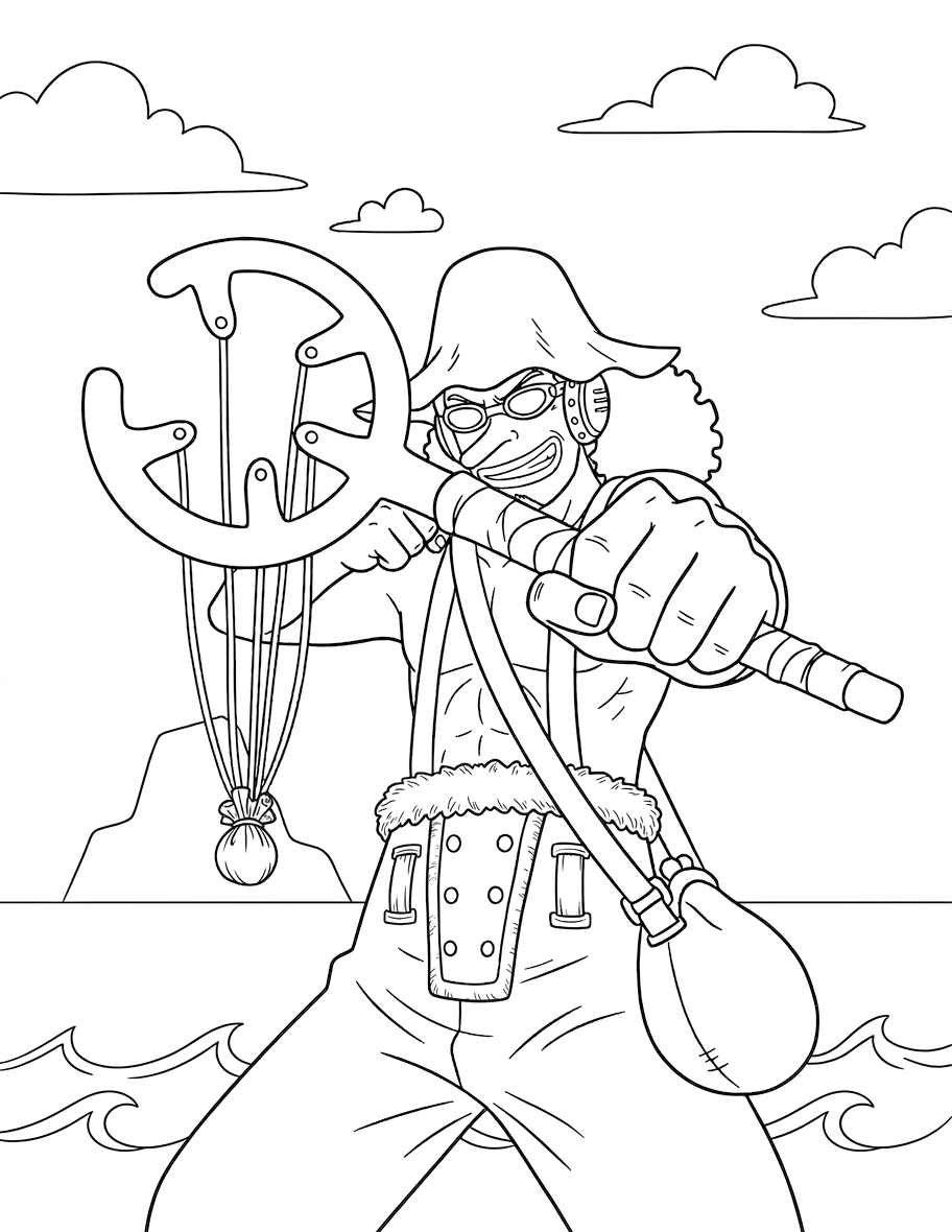 in hình tô màu one piece 1