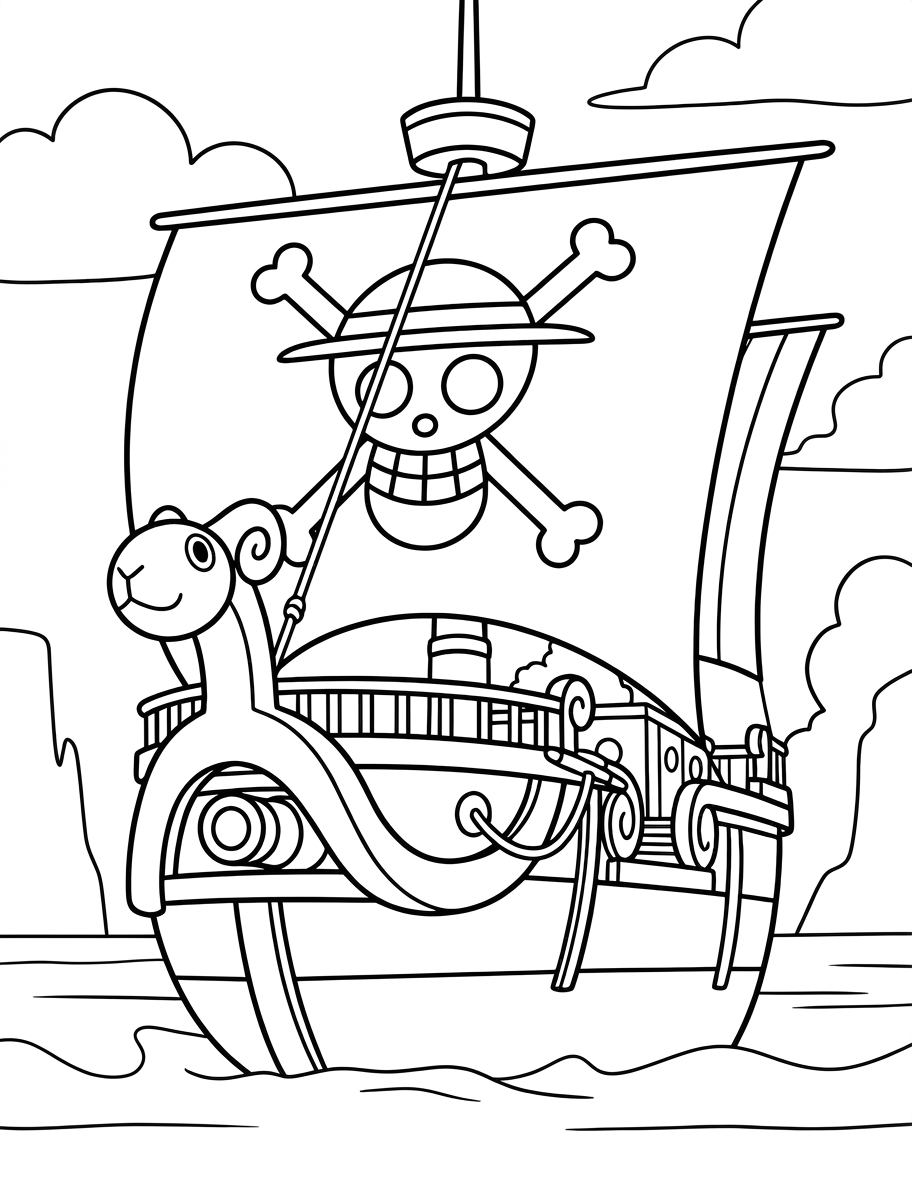 tranh tô màu one piece miễn phí