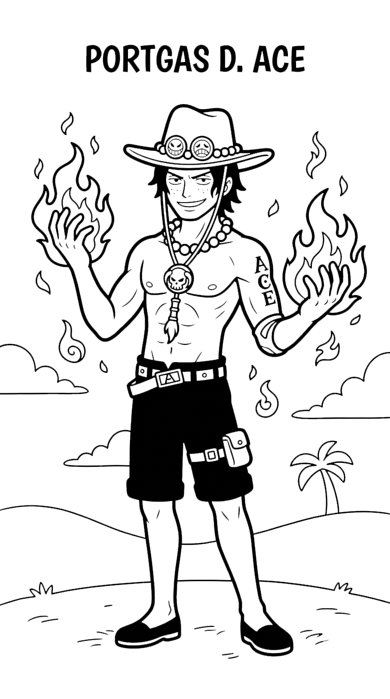 file pdf tranh tô màu one piece cho bé