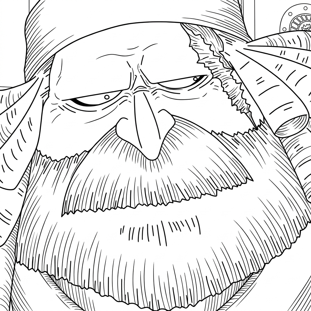 in hình tô màu one piece cho bé