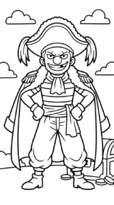 in hình tô màu one piece cho bé 8 tuổi