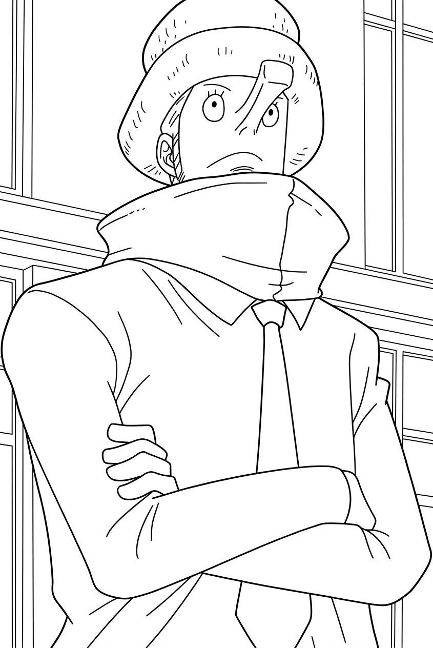 file pdf hình tô màu one piece cho bé