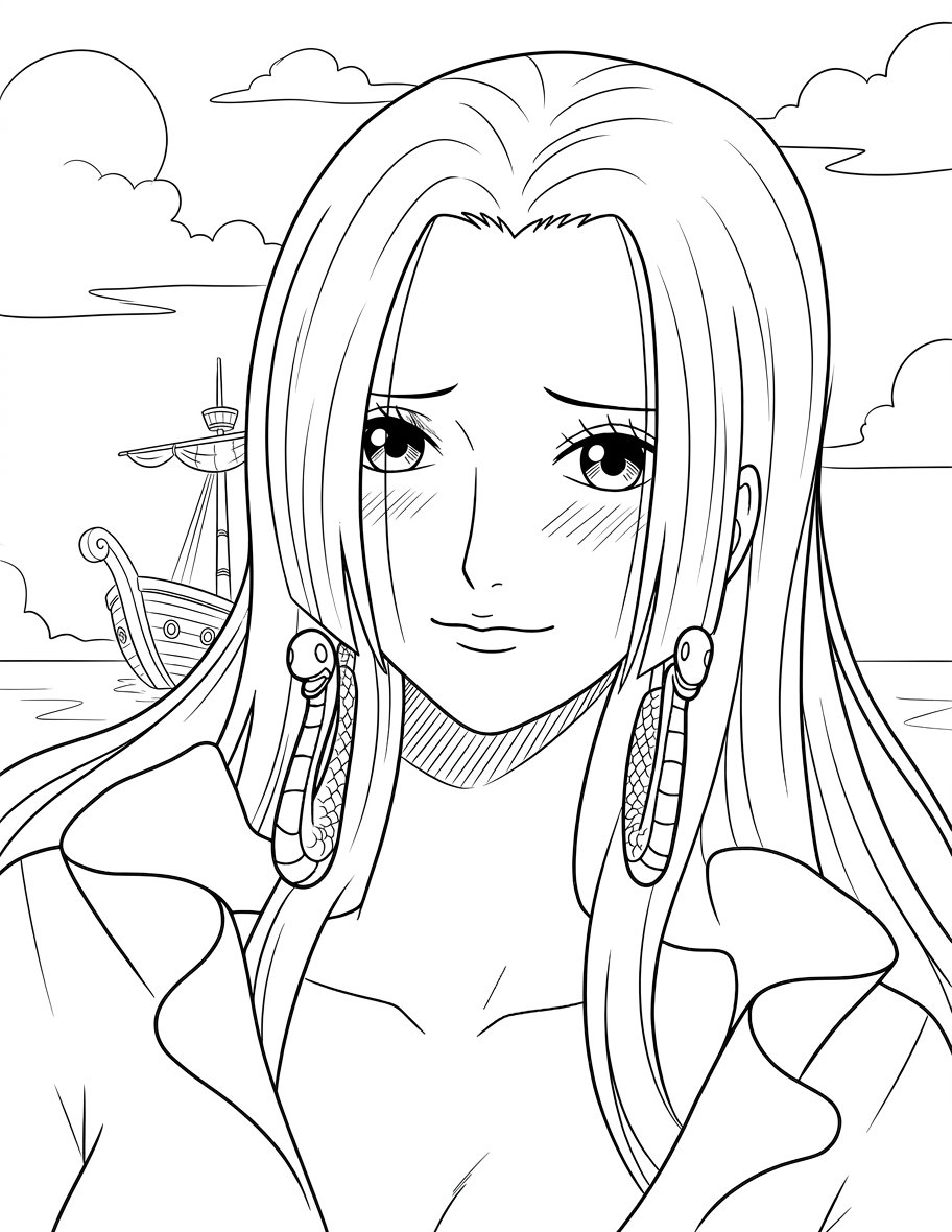 tranh tô màu one piece cho bé 7 tuổi miễn phí 1