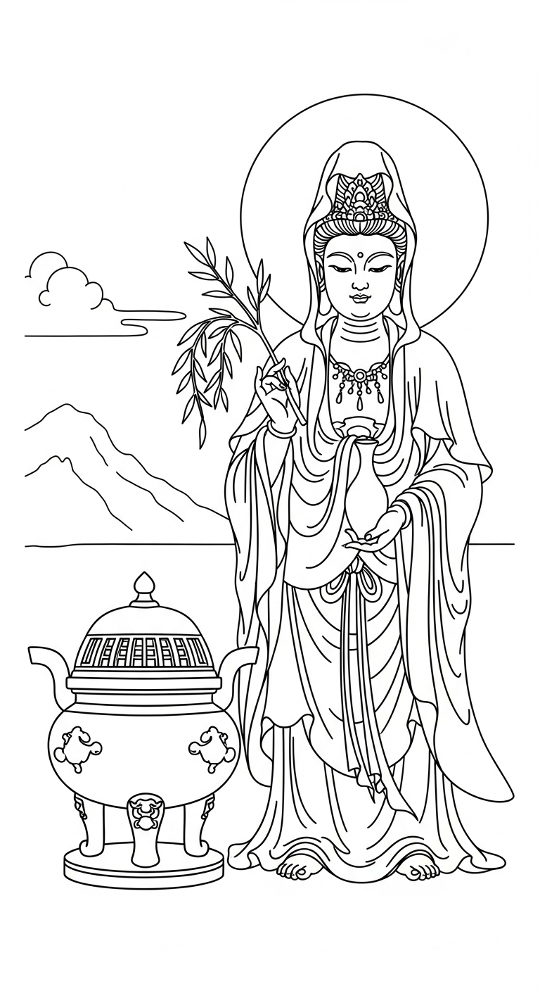 tải hình tô màu quan âm bồ tát pdf