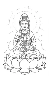 tải tranh tô màu quan âm bồ tát cho bé