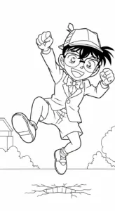hình tô màu thám tử Conan cho bé mới nhất
