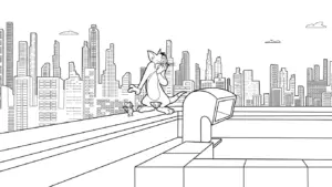 hình tô màu Coloriage Tom và Jerry cho bé