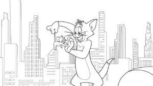 hình tô màu Coloriage Tom và Jerry in ngay