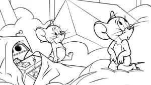 hình tô màu Coloriage Tom và Jerry cho bé 5 tuổi miễn phí