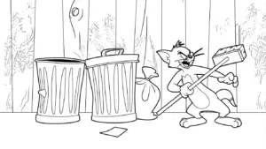 tải tranh tô màu Coloriage Tom và Jerry cho bé 3 tuổi