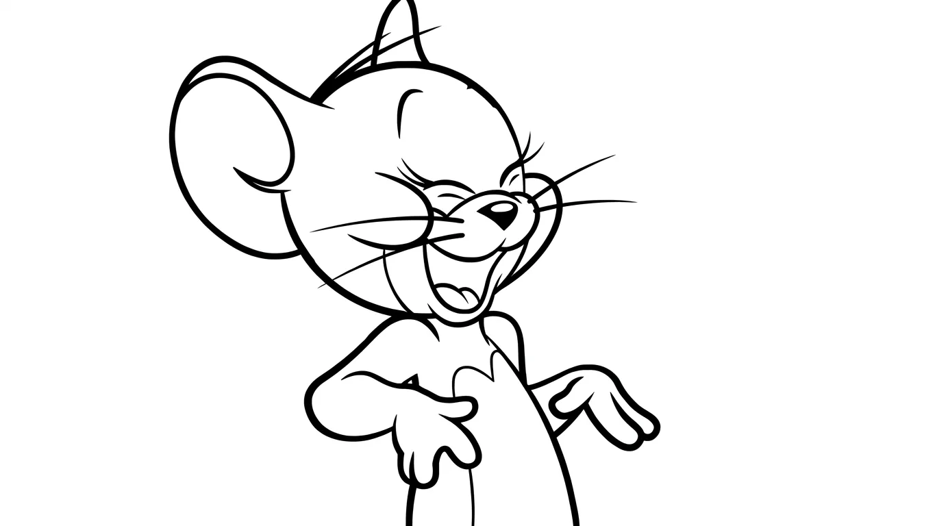 in tranh tô màu Coloriage Tom và Jerry cho bé 6 tuổi