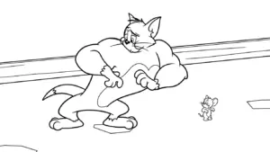 hình tô màu Coloriage Tom và Jerry in ngay