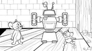 hình tô màu Coloriage Tom và Jerry pdf