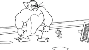 tải tranh tô màu Coloriage Tom và Jerry pdf