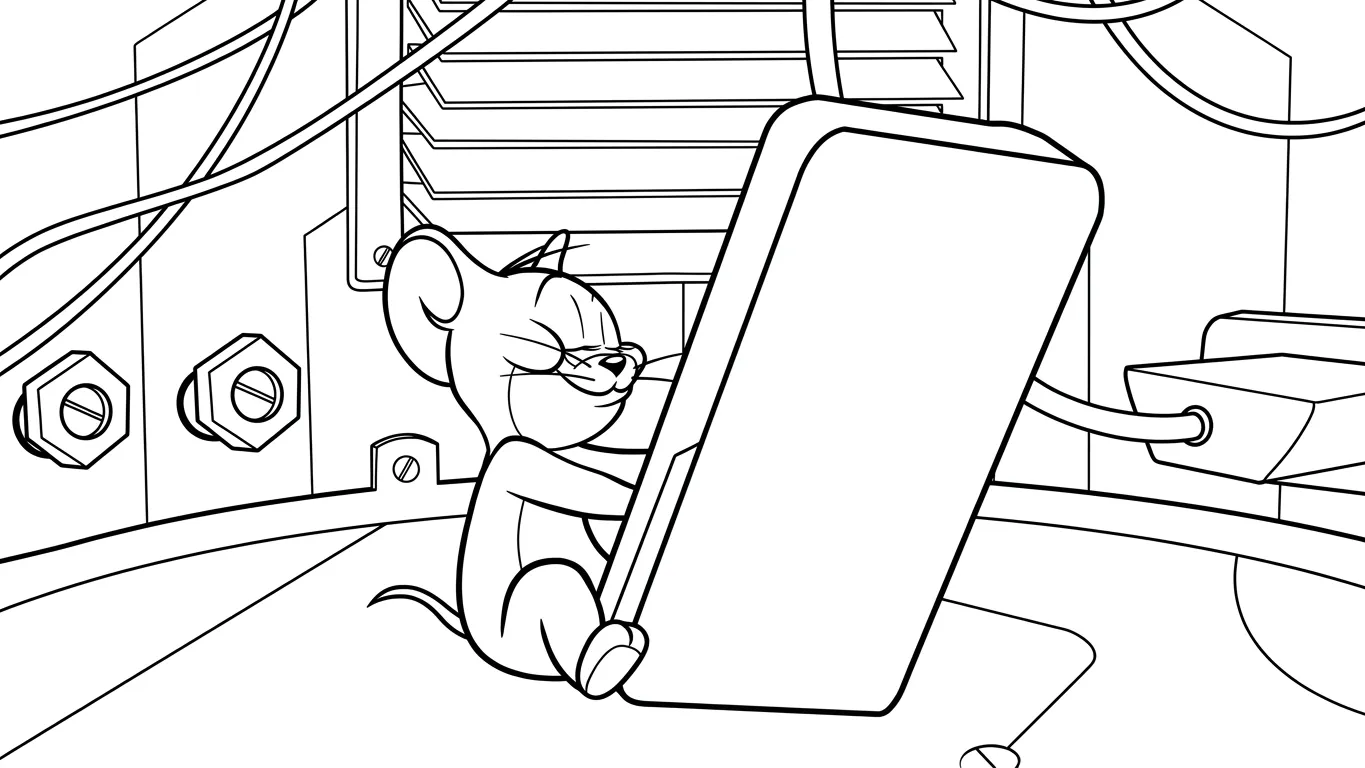 tải hình tô màu Coloriage Tom và Jerry không mất tiền