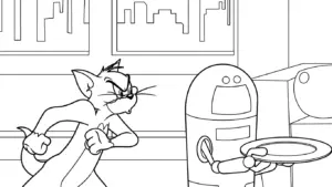 in hình Coloriage Tom và Jerry cho bé tập tô