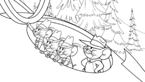 mẫu in hình tô màu Coloriage Tom và Jerry cho bé